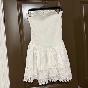 Forever 21 Strapless White Sundress